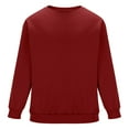 thumbnail image 5 of Admvng Mens Sweatshirt Solid Color Casual Long Sleeved Round Neck Base Sweatshirts, Size S-3XL, 5 of 7