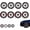 8pcs-a, variant on 4PCS 3D Vehicle Tire Lettering Stickers, Car Tire Waterproof Universal Wheel Decals, Personality Raised Sport Lettering Set, DIY Rim Exterior Decoration, for Suvs, Sedans, and Trucks (4-Yellow)