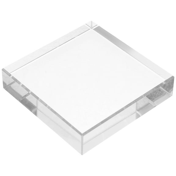 Raindrops Decorative Square Glass Block Paperweight Clear Crystal Desk Display Ornament Heavy Craft Paperweight Tile Calligraphy Blank Accessories for Office Home Decor