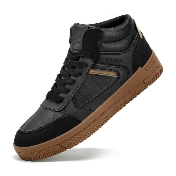 BOSTEXI Men's Fashion Sneakers High Top Sneakers for Men Lace Up Casual Walking Shoes