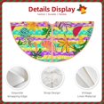 thumbnail image 3 of Rateoe Multicolored Tropical Pattern Christmas Tree Skirt with Ties , Christmas Tree Decorations, Farmhouse Christmas Decor Xmas Holiday Decorations-30", 3 of 6