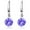 Purple, variant on 14k White Gold Plated 8.5 mm Naked Drill Super Sparkle Crystal Earrings For Women