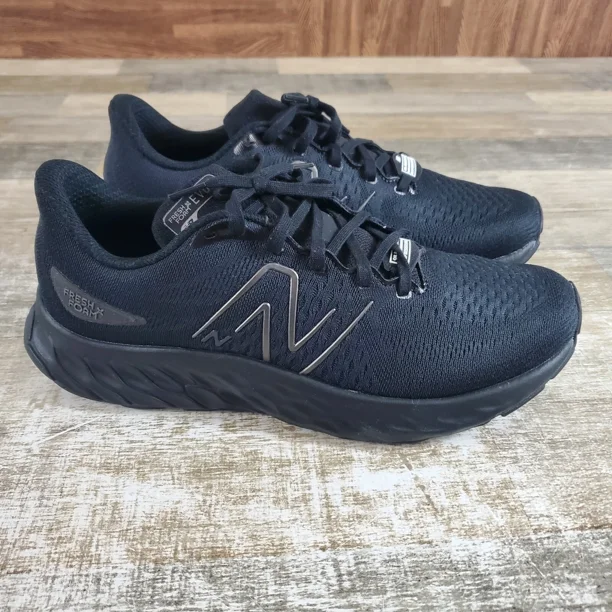 New Balance Fresh Foam X EVOZ V3 SR Mens Shoes Sz 12 D Running Black Sneakers