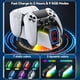 thumbnail image 2 of Estación de carga para mandos PS5 con adaptador de CA rápido de 5 V/3 A para mandos PS5 y Edge, cargador doble para PS5 con 9 LED RGB Accesorios PS5 para mandos PS5, estación de carga PS5, 2 of 6