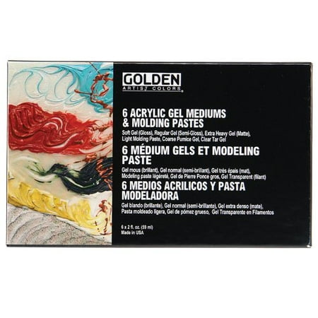 Golden Light Molding Paste - Golden® Introductory Gel Mediums and Molding Pastes Set, Assorted