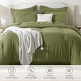thumbnail image 5 of SONORO KATE 5 Pieces Twin Comforter Set – Tassels Boho Bed in a Bag, All Season Bedding Set with 1 Fitted Sheet, 1 Flat Sheet, 1 Pillowcase and 1 Sham, Sage Green, 5 of 10