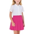 thumbnail image 2 of Ynynloco Girls Casual Mini High Waist Stretchy Flared Pleated Skater School Uniform Skirts, 2 of 7