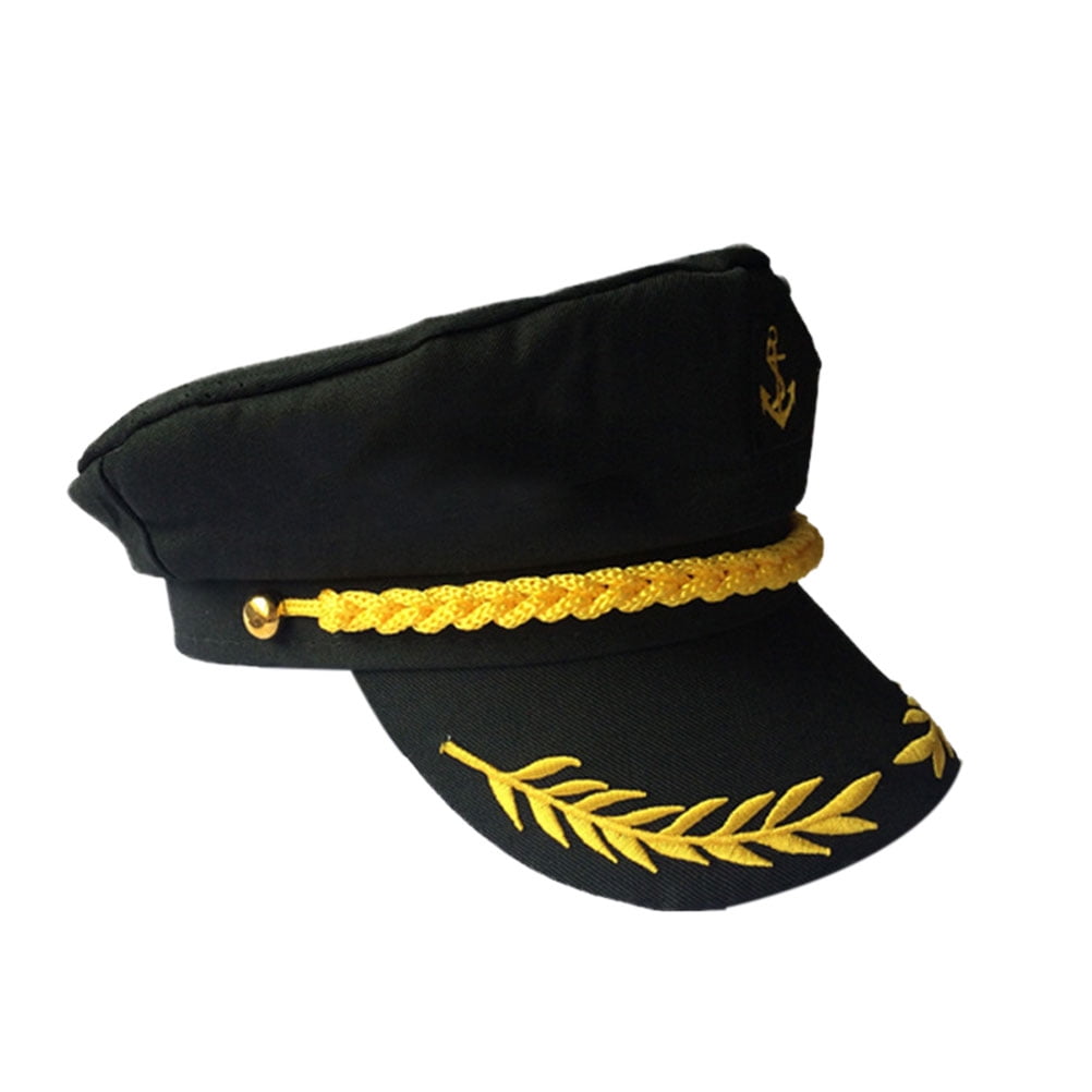 Deluxe Black Greek Fisherman Lennon Hat Cap Braided Wool Felt 