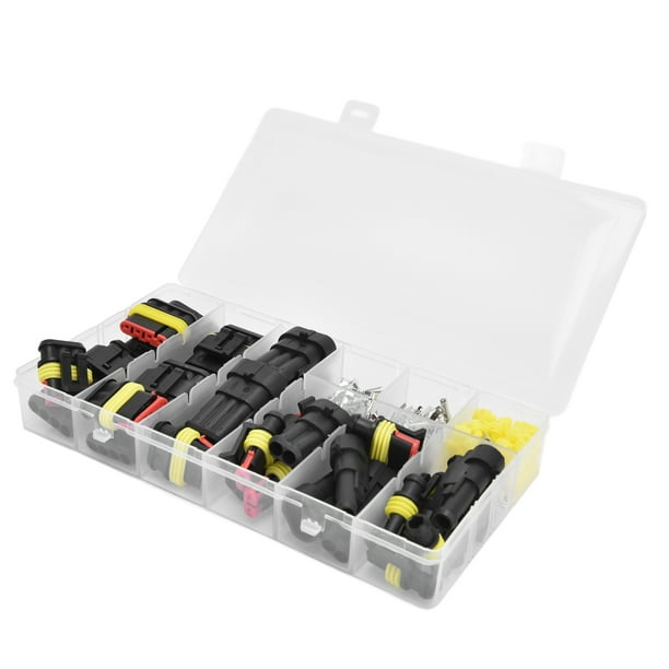 Kit de connecteurs de fil électrique de voiture, étanche, 1, 2