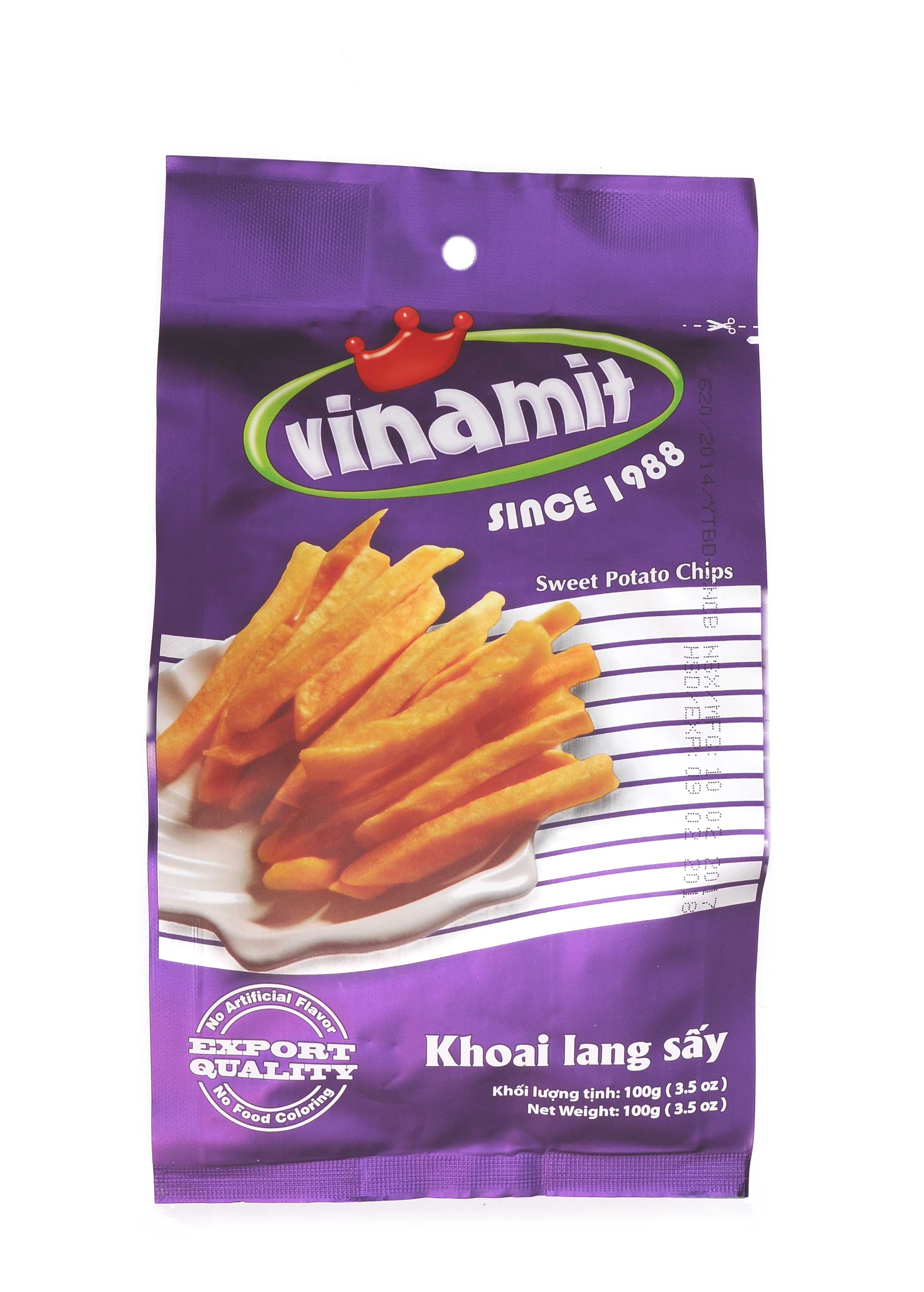 Vinamit Vietnam Sweet Potato Chips High Quality Food 100 gram