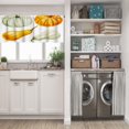 thumbnail image 5 of LALILO Kitchen Curtain Valance White And Orange Pumpkin White Rod Pocket Window Curtain 52"x 18" Set of 2, 5 of 5