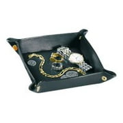 Case for jewelry - man-made leather - black
