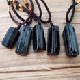 thumbnail image 4 of Yesbay Men Women Black Faux Tourmaline Stone Pillar Pendant Rope Necklace Jewelry Gift-Black, 4 of 7