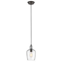 CHLOE Lighting ELLIE Transitional 1 Light Rubbed Bronze Ceiling Mini Pendant 7" Wide
