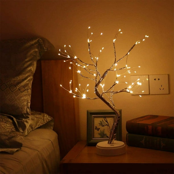 Bonsai Tree Light for Room Decor, Aesthetic for Living Room, Cute Night Light for House Decor, Good Ideas for Gifts, Home Decorations, Weddings,Christmas, Holidays and More (Warm White, 108 -