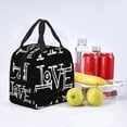 thumbnail image 2 of ZICANCN Lunch Bag for Women Men , Love Lettering Reusable Cute Lunch Bags for Picnic School Work Office, 2 of 8