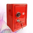 thumbnail image 2 of 1PC Miniature Metal Safe Box Creative Iron Piggy Bank Mini Strongbox Shape Saving Pot Desktop Money Box Ornaments for Home Red, 2 of 7