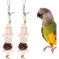 thumbnail image 4 of 2pcs Natural Loofah Pet Chew Toy Bird Parrot Rattan Ball Toy For Small Parakeet Cockatiel Conures Finch, 4 of 5