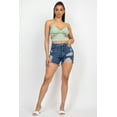 thumbnail image 3 of Ripped Five-pocket Mini Denim Shorts ripped mini  Medium denim, 3 of 5