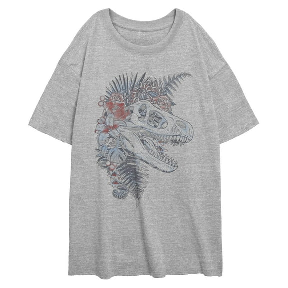 Juniors Jurassic World Floral Fossil T Shirt