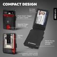 thumbnail image 2 of AOMGO Carbon Fiber Slim Wallet for Men - RFID Blocking Minimalist Bifold with Money Clip & Card Ejector | Holds 12 Cards, Cash | Front Pocket Leather Wallet, Secure Credit Card Holder for Travel, 2 of 9