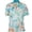 Ivory/Turquoise, variant on Monterey Club Men's Orchidia Hawaiian Print Golf Polo Shirt #1598
