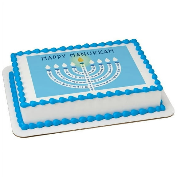 Menorah Cake Decoration Edible Frosting Photo Sheet #27408