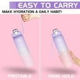 thumbnail image 6 of 1 litre Motivational Fitness Sport Water Bottle with Straw & Time Maker, Leak-proof, BPA-free, Tritan, Toxin Free Plastic Drink Bottle Design for Girls, Boy,Purple, 6 of 7