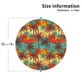 thumbnail image 2 of Zufioo Colorful Hawaii Palms Print Leather Coaster Set, Decorative PVC Coasters 4-pack - Scald and Stain-resistant, Suitable for Home, Cafes, Restaurants-Round Shape, 2 of 6
