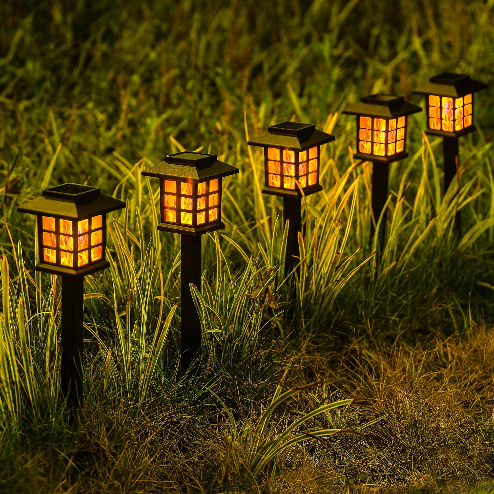 Solar Outdoor Lights,12 Pack LED Solar Lights Outdoor Waterproof, Solar Walkway Lights Maintain 10 Hours of Lighting for Your Garden, Landscape, Path, Yard, Patio, Driveway