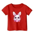 thumbnail image 4 of Toddler Girls Bunny T-Shirt Happy Easter Bunny Girls Bunny Graphic Tees Funny Family Girls Kids T-Shirt Kids Cute Shirt 6-7, 4 of 5