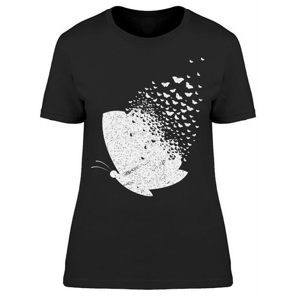 Butterfly Crumbling Butterflies T-Shirt Women -Image by Shutterstock, Female Large