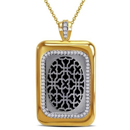 CZ Studded Yellow Gold-Tone Cuff Pendant
