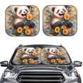thumbnail image 2 of Gukieu Elegant Cute Panda Sunflower Print Car Windshield Sun Visor, Foldable Anti-UV Car Sun Visor Suitable for Vans, Trucks Car Accessories-Medium, 2 of 6