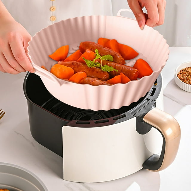 Dvkptbk Silicone Friteuse à Air Chaud Plaque en Réutilisable Poêle de Cuisson pour Friteuse Tapis de Friteuse Doublure de Friteuse 7,5 Pouces Maison et Jardin