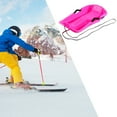 thumbnail image 2 of Siruishop Snow Sled Heavy Duty with Pull Rope Multifunctional with Brake Downhill Sled Pink, Snow Sled for Kids, 2 of 8