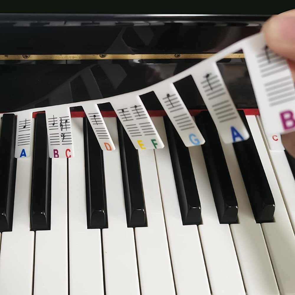 Piano Keyboard Sticker, Piano Key Music Notes Letter Label Made of