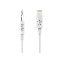 Belkin 3.5mm Audio to Lightning Cable 3ft MFi-Certified, White (AV10172BT03-WHT)