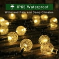 thumbnail image 3 of Solar String Lights Outdoor, Warm white 50 LED 23FT Fairy Crystal Ball String Lights, 8 Modes Solar Powered Globe String Lights Waterproof for Garden, Patio, Yard, Fence, Party, Wedding, Christmas, 3 of 6