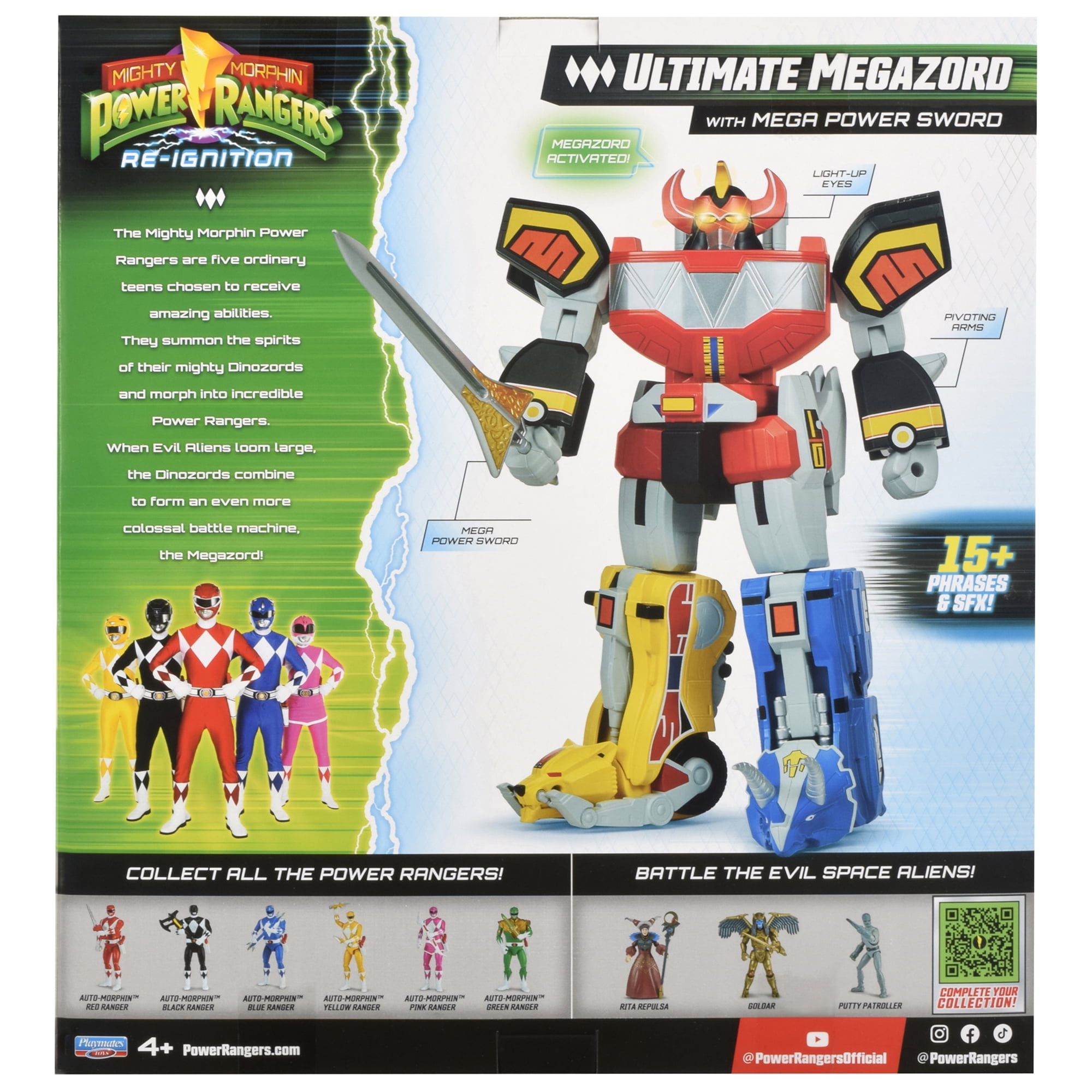 Mighty Morphin Power Rangers: Re-Ignition - Ultimate Megazord Electronic Figure for kids 4+ by Playmates Toys