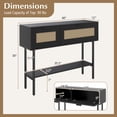 thumbnail image 3 of Gymax 40'' Freestanding Entryway Table w/Flip Doors & Open Storage Shelf Metal Frame Black, 3 of 9