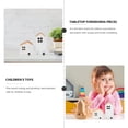 thumbnail image 4 of FRCOLOR White Wooden House Adornment for Decor Made of Synthetic Material Perfect for Kids, 4 of 6