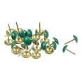 thumbnail image 2 of Uxcell 0.43''x0.67'' Upholstery Nails Tacks Round Head Thumb Push Pins Iron Green 25Pcs, 2 of 5