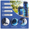 thumbnail image 4 of Arcticwind Colorful Collapsible Water Bottle, BPA-Free Silicone 17oz Travel Bottle with Handle & Carabiner, Portable Leak-Proof Sports Bottle for Camping, Hiking, Cycling - Reusable & Compact, 4 of 5