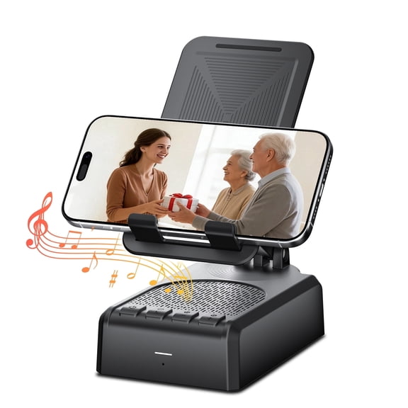 Wireless Bluetooth Phone Speaker Amplifier Cell Phone Stand for Home Outdoor - Adjustable Holder Anti-Slip Base HD Surround Sound, Great Gift Idea