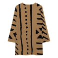 thumbnail image 3 of African Mud Tribal Cloth Loose Dress Evening Dress Summer Dresses for Women Luxury Dress Long Sleeved Dress, 3 of 4