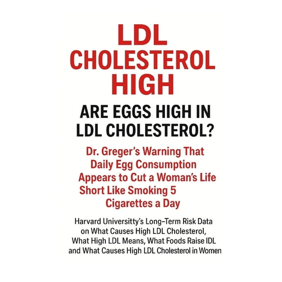 LDL Cholesterol High: ARE EGGS HIGH IN LDL CHOLESTEROL?: Dr. Greger's Warning That Daily Egg Consumption Appears to Cut , (Paperback)