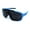 Blue, variant on Kush Mens Exposed Lens Racer Shield Plastic Sport Sunglasses Blue