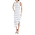 thumbnail image 3 of bar III Womens Striped Bodycon A-line Tank Dress, Grey, Small, 3 of 4