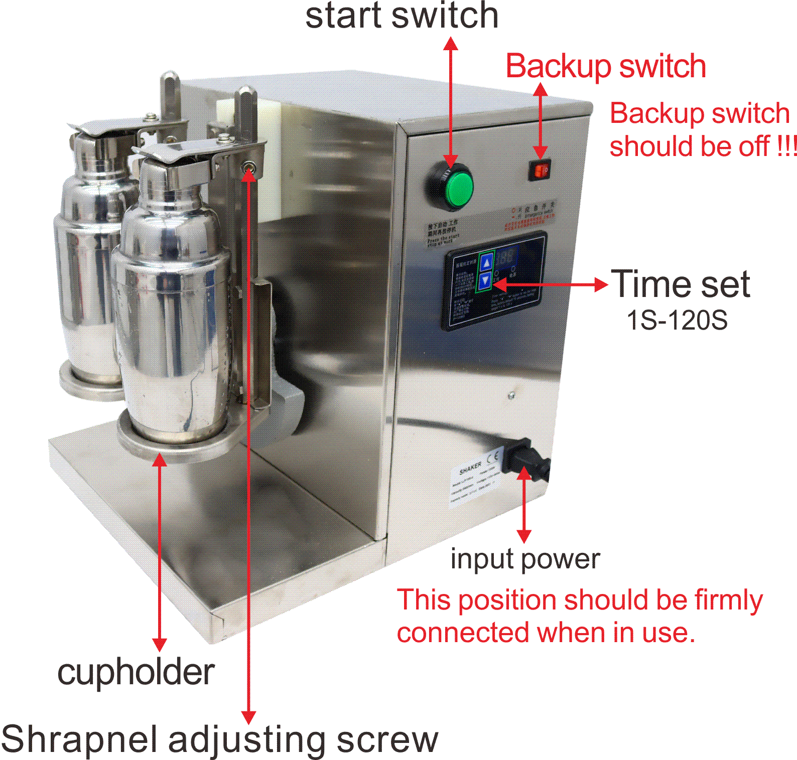 thumbnail image 3 of Auto Bubble Boba Milk Tea Shaker Shaking Machine Electric Cocktail Shaker Double-cup, 3 of 11